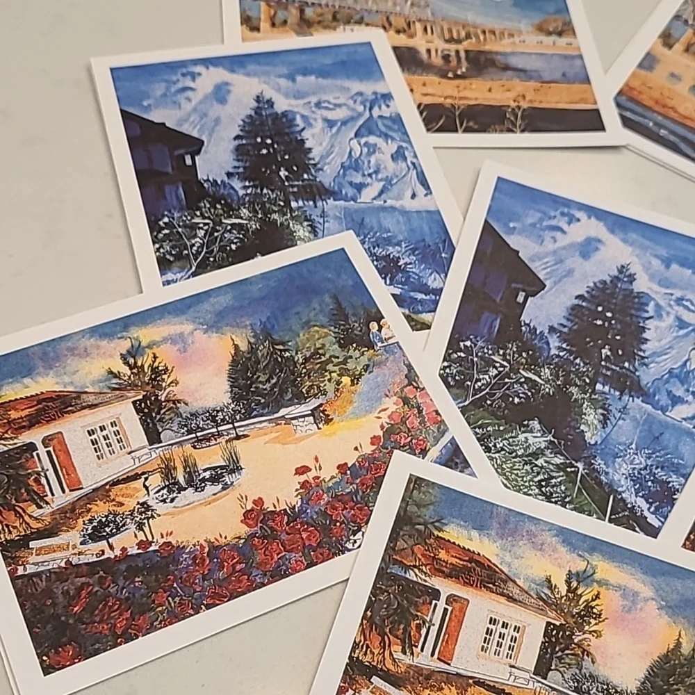 Handpanted Print Card Bundle